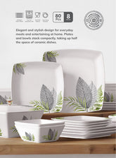 Melamine 80-Piece Dinner Set