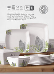 Melamine 80-Piece Dinner Set
