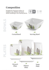 Melamine 80-Piece Dinner Set