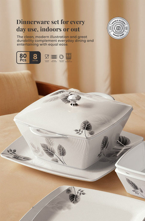 Melamine 80-Piece Dinner Set