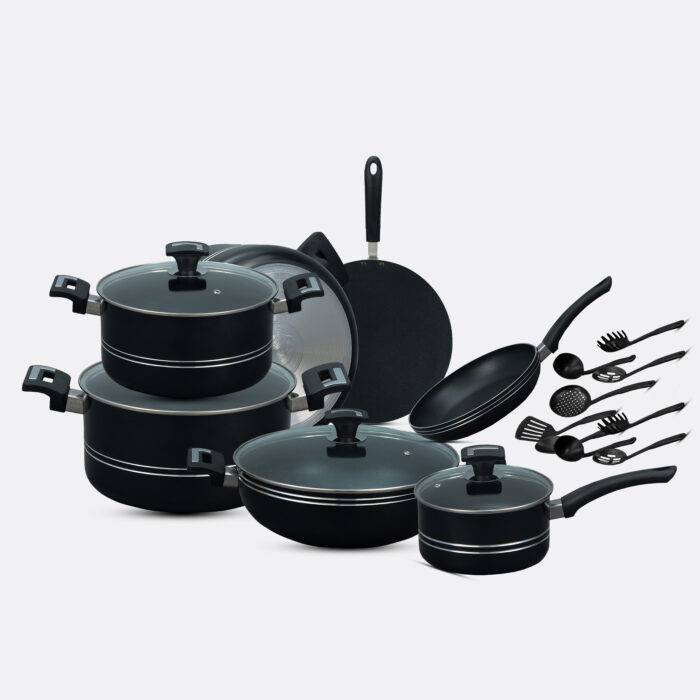 Galaxy Non-Stick Tempered 19-Piece Cookware Set