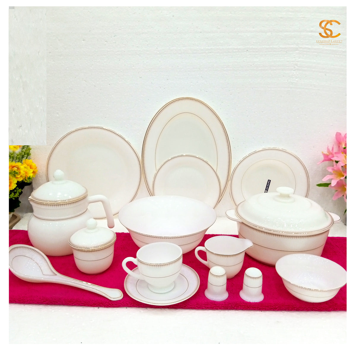 72-Piece USA Bone China Dinner Set