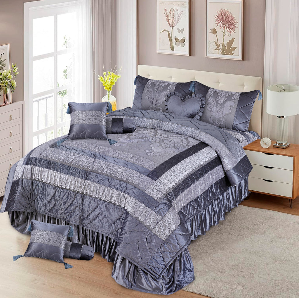 Fancy Bedsheet 09 Pcs Set